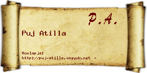 Puj Atilla névjegykártya